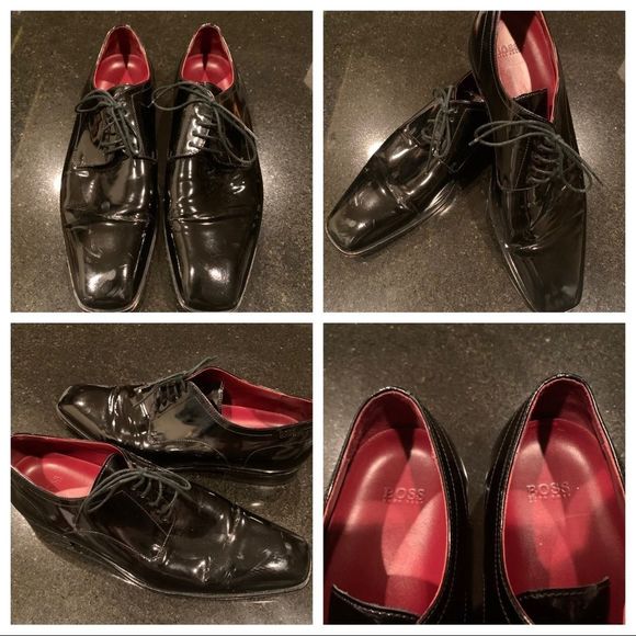 HUGO BOSS Oxford shoes in patent leather with Grossgrain Piping size 10 B4 main image 8